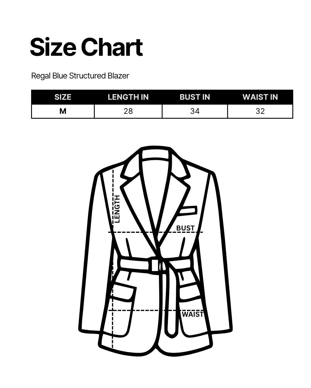 Regal Blue Structured Blazer