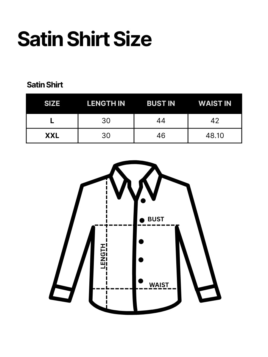 Classic Black Workwear Satin Shirt