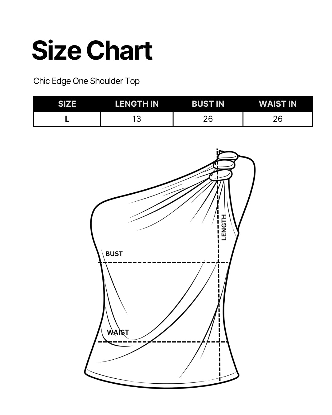 Chic Edge One Shoulder Top