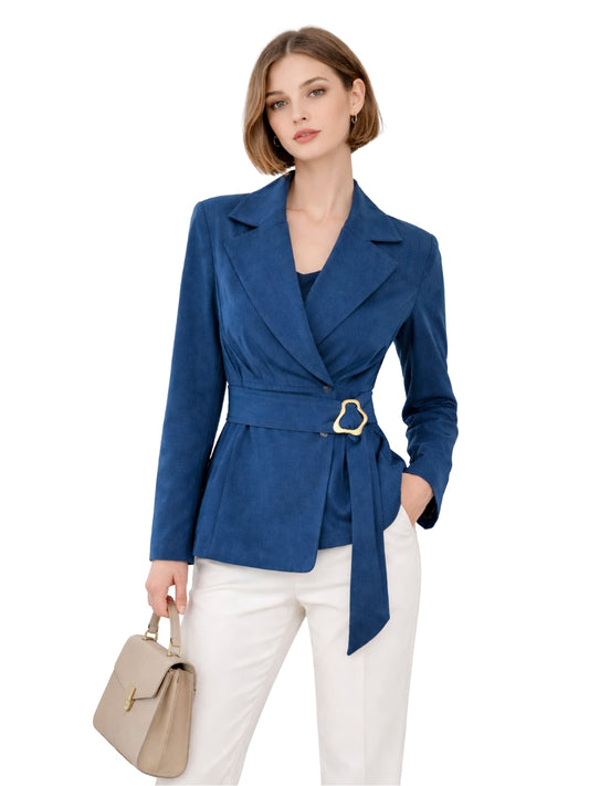 Regal Blue Structured Blazer