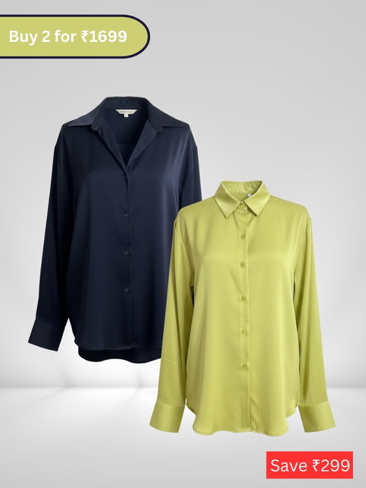 Classic Navy and Light Green Shirt